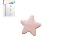 Yeandshi Children's Drawer Ceramic Handles, 10 Cabinet Door Knobs, Decorative Cartoon Pink Star-Shaped Cabinet Handles with Screws, Suitable for Children's Room Bedroom Furniture Wardrobe Drawers.