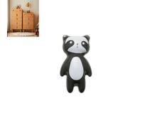 Yeandshi Children's Drawer Ceramic Knobs, 5 Cabinet Door Handles, Cute Cartoon Raccoon Bear Shape Cabinet Knobs with Screws, Suitable for Children's Rooms, Bedroom Furniture, Wardrobe Drawers.