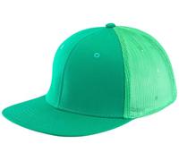 YEANIY M,L,XL,XXL Flat Bill Mesh Snapback Trucker Hat,Plain Blank Adjustable Solid Color Baseball Caps, Kelly Green, XL-XXL