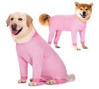 Yeapeeto Dog Onesie Surgery Recovery Suit for Large Medium Bodysuit Dogs Pajamas PJS Full Body for Shedding, Allergy, Anti Licking, Wound Protection, Cone Alternative (2XL, Pink)