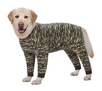 Yeapeeto Dog Onesie Surgery Recovery Suit for Large Medium Bodysuit Dogs Pajamas PJS Full Body for Shedding, Prevent Licking, Wound Protection, Cone Alternative (4XL, Camo)