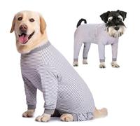 Yeapeeto Dog Onesie Surgery Recovery Suit for Large Medium Bodysuit Dogs Pajamas PJS Full Body for Shedding, Allergy, Anti Licking, Wound Protection, Cone Alternative (XL, Grey)