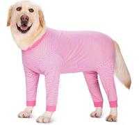 Yeapeeto Dog Onesie Surgery Recovery Suit for Large Medium Bodysuit Dogs Pajamas PJS Full Body for Shedding, Prevent Licking, Wound Protection, Cone Alternative(Pink 2XL)