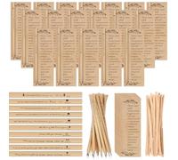 Yeaqee 20 Pcs Christian Back to School Gifts Bible Verse Pencils Bulk Religious Church Wood Pencils with Inspirational Bookmarks Religious Sunday School Prizes Supplies for Student Teacher (Tie)
