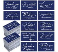 Yeaqee 240 Pcs Employee Appreciation Kudos Cards Funny Blank Back Motivational Card Encouragement Thank You Note Recognition Card for Teacher College Affirmation Gift(Navy Blue)