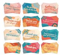 Yeaqee 240 Pcs Employee Appreciation Kudos Cards Funny Blank Back Motivational Card Encouragement Thank You Note Recognition Card for Teacher College Affirmation Gift(Retro)