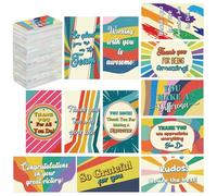 Yeaqee 240 Pcs Employee Appreciation Kudos Cards Funny Blank Back Motivational Card Encouragement Thank You Note Recognition Card for Teacher College Affirmation Gift(Rainbow)