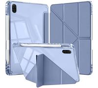 YeaQuelior Case for Honor Pad X8a / X8b 11 inch 2024/2026 with Pencil Holder, Auto Wake/Sleep Smart Folio with Slim Clear Back Shell Protective Case (Blue Grey)