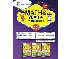 Year 4 Maths Workbook 1: Comprehensive Guide on Numbers, Counting, Addition, Subtraction, Multiplication, Division, Rounding & Estimation for 8-9 Year ... & Practice Questions | Answers Are Included