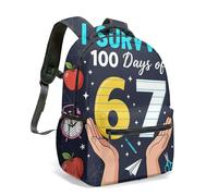 Year 6 Leavers 16 Inch Backpack for Kids, 360 Full Print Primary School Rucksack, Grade 6 to 7 Student Daypack (10)