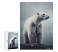 Year-End Present: A Polar Bears Solitude, 300 PCS, Decorative Jigsaw for Grown-Ups, for Relaxing Solo Or Group Play