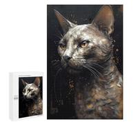 Year-End Present: Devon Rex Cat Treasured, 1000 PCS, Adult Tabletop Puzzle, for Relaxing Solo Or Group Play