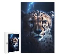Year-End Present: Fierce And Fast Cheetah, 1000 PCS, Decorative Jigsaw for Grown-Ups, for Relaxing Solo Or Group Play