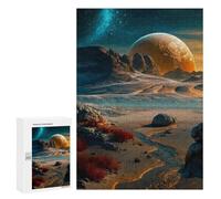 Year-End Present: Mars-like Desert with Giant Planet -1, 300 PCS, Decorative Jigsaw for Grown-Ups, for Relaxing Solo Or Group Play
