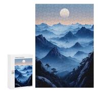 Year-End Present: Misty Mountain Range, 300 PCS, Decorative Jigsaw for Grown-Ups, for Relaxing Solo Or Group Play