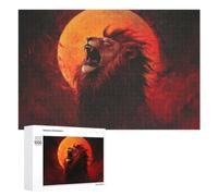 Year-End Present: Roar of The Lion, 1000 PCS, Wooden Brain Teaser for Adults, for Mindful Indoor Entertainment
