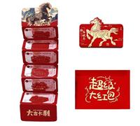 Year Horse Red Envelopes,Foldable Design Chinese New Year Hong Bao,Spring Packets,Lucky B Money Hong Red Festival