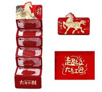 Year Horse Red Envelopes,Foldable Design Chinese New Year Hong Bao,Spring Red Money B Packets,Lucky Festival Hong