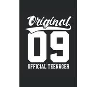 Year of birth 2009 Official Teenager: Composition notebook lined notebook diary ToDo exercise book story book |15. 24 x 22. 86 cm; approx. A5| 120 ... 2009, 13th birthday, official teenager.