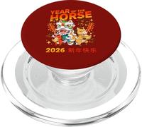 Year of Horse 2026 Chinese New Year Ingot Fireworks Design PopSockets PopGrip for MagSafe