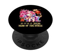 Year of Horse Lucky Chinese Lunar New Year Zodiac 2026 PopSockets Adhesive PopGrip