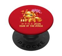 Year of Horse Lucky Chinese Lunar New Year Zodiac 2026 Red PopSockets Adhesive PopGrip