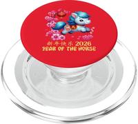Year of Horse Lucky Chinese Lunar New Year Zodiac 2026 Red PopSockets PopGrip for MagSafe