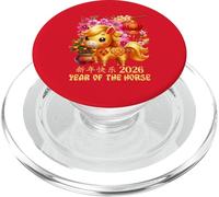 Year of Horse Lucky Chinese Lunar New Year Zodiac 2026 Red PopSockets PopGrip for MagSafe