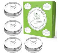 Year of Plenty Fermentation Weights - NonSlip Grip Handle - for Fermenting Sauerkraut, Pickles, Kimchi in Wide Mouth Mason Jars - Lead/Cadmium Free - (Set of 4)