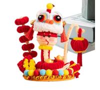 Year of Snake Handicrafts, New Decoration Art, Twisted Stick Desktop Decor, Lion Dance Lunar Ornament Crafts for Chinese New, The Colours of the Ornament Create a Lebha