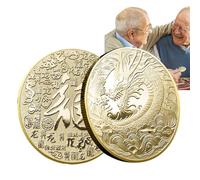 Year of the Dragon Coin | Double Sided Year of Dragon Gold Silver Coin,Chinese Traditional, Chinese of 2024, Iron Ornaments