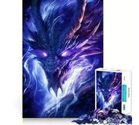 Year Of The Dragon Deco Jigsaw Puzzle 1000 Piece Cognitive Fun Play Precise Interlock Structure Bonding Activity for Loved Ones (50x75cm)