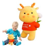Year of the Dragon Plush Toy - Plush Cartoon Mascot of the Year of the Dragon,Spring Party Decorations, Skin-Friendly Dolls for Bedroom, Study Room