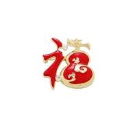 Year of the Dragon Red Blessed Brooch National Fashion Pin Men's and Women's Corsage Suit Coat Accessories