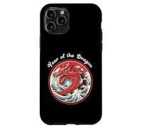 Year of the Dragon Red Dragon Rising from Waves Case for iPhone 11 Pro