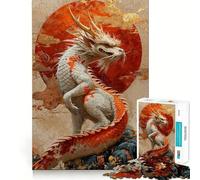 Year Of The Dragon Zodiac Jigsaw 1000 Pieces for Adults Memory Fun Game Expert Cutting Craftsmanship Relaxing Indoor Group Activity (38x26cm)
