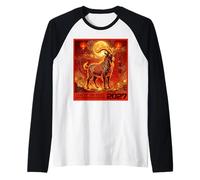 Year of The Fire Goat Chinese Lunar New Year 2027 Raglan Baseball Tee