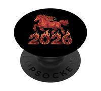 Year of the Fire Horse 2026 Chinese Zodiac Rearing Horse PopSockets Adhesive PopGrip
