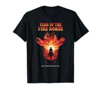 Year of The Fire Horse Western Sunset Silhouette 2026 T-Shirt