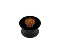 Year of the Fire Sheep 2027 Ornate Golden Zodiac Mandala PopSockets Adhesive PopGrip