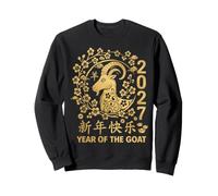 Year of the Goat 2027 Golden Chinese New Year Floral Sweatshirt