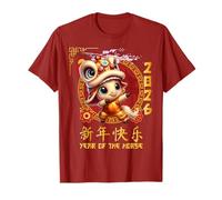 Year Of The Horse 2026 Chinese Lunar New Year 2026 Boys Kids T-Shirt