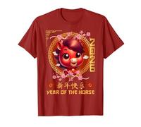 Year of The Horse 2026 Chinese Lunar New Year 2026 Boys Kids T-Shirt