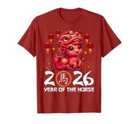 Year of The Horse 2026 Chinese Lunar New Year Zodiac Horse T-Shirt