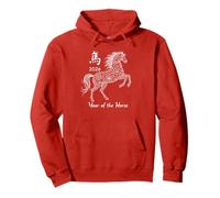 Year Of The Horse 2026 Lunar Zodiac Chinese New Year Pullover Hoodie