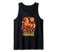 Year of The Horse Chinese Zodiac 2026 Art Celebration Tank Top