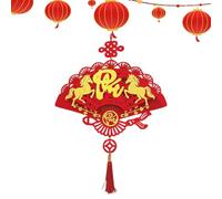 Year Of The Horse Pendant - Flocked Traditional Flat,2026 Horse Year Vietnamese Ornament - for Window Living Room Wall WBedroom Entryway Housewarming Family Classmates