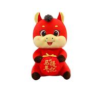Year Of The Horse Plush Doll,2026 Chinese New Year Plush - Culture-Inspired Craft Good Luck Souvenir Blessing Animal Toy For Car Interior Office Home School Bookshelf Tabletop Decor