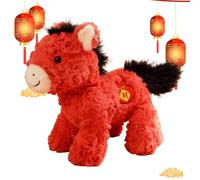Year of the Horse Plush - Soft Animal Doll for Lunar New Year Celebrations, Symbolic Lucky Horse Toy for Festive Decoration | Cute Collectible Gift Representing Prosperity, Fortune