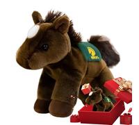 Year of The Horse Stuffed Animal - 2026 Mascot Doll | 21cm Soft Short Plush Ornament Home Decor | Birthday Gift Collectible for Kids Adults Friends Family, Zodīac Feńg Shuī Decorations